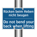 Rücken beim Heben nicht beugen - Do not bend your back when lifting/.../