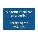 Sicherheitschürze erforderlich - Safety apron required