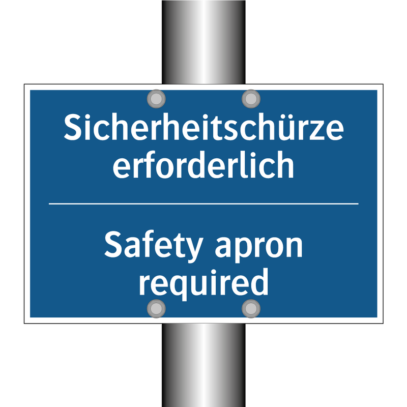 Sicherheitschürze erforderlich - Safety apron required