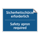 Sicherheitschürze erforderlich - Safety apron required