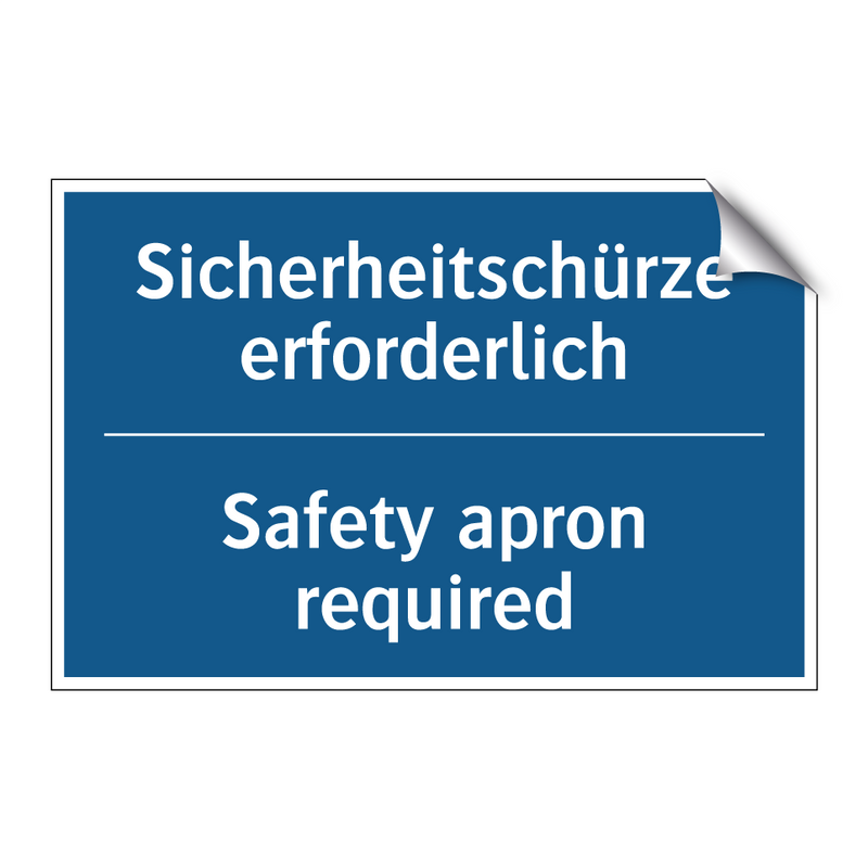 Sicherheitschürze erforderlich - Safety apron required