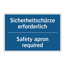 Sicherheitschürze erforderlich - Safety apron required