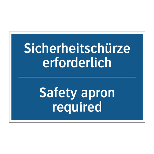 Sicherheitschürze erforderlich - Safety apron required