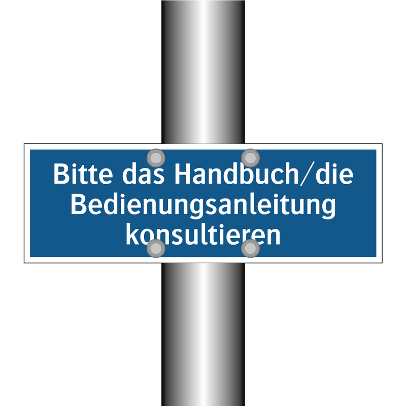 Bitte das Handbuch/die Bedienungsanleitung konsultieren