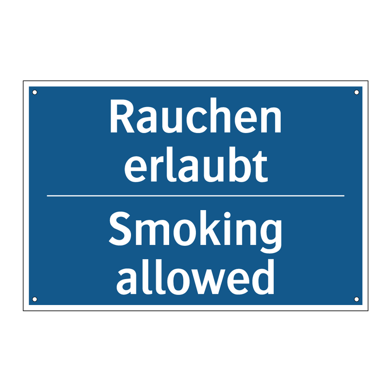 Rauchen erlaubt - Smoking allowed