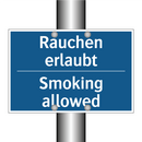 Rauchen erlaubt - Smoking allowed