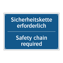Sicherheitskette erforderlich - Safety chain required