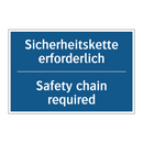 Sicherheitskette erforderlich - Safety chain required