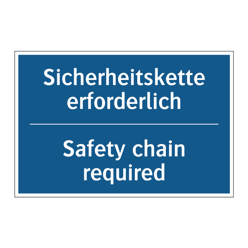 Sicherheitskette erforderlich - Safety chain required
