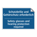 Schutzbrille und Gehörschutz erforderlich/.../ - Safety glasses and hearing protection /.../