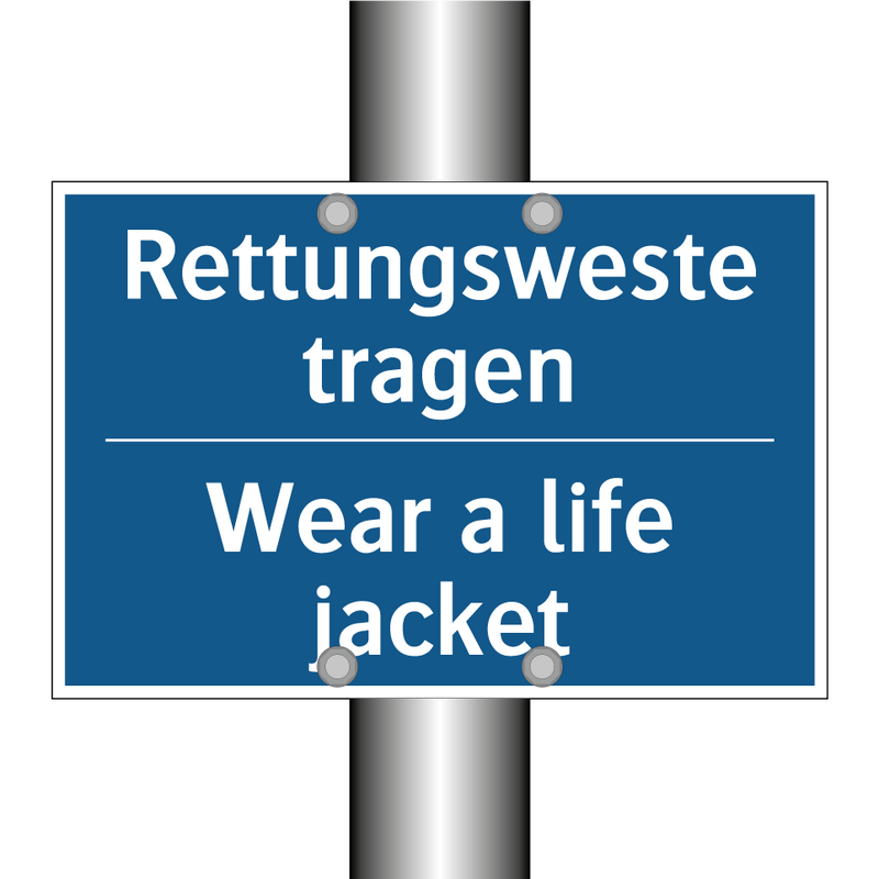 Rettungsweste tragen - Wear a life jacket