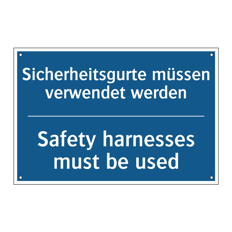 Sicherheitsgurte müssen verwendet /.../ - Safety harnesses must be used