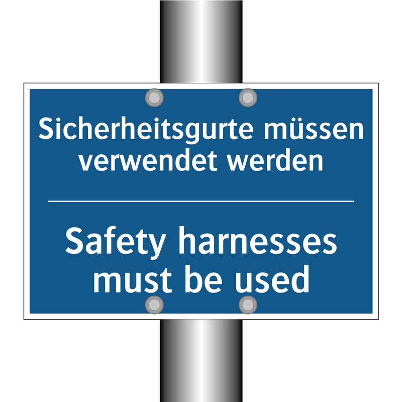 Sicherheitsgurte müssen verwendet /.../ - Safety harnesses must be used