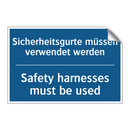 Sicherheitsgurte müssen verwendet /.../ - Safety harnesses must be used
