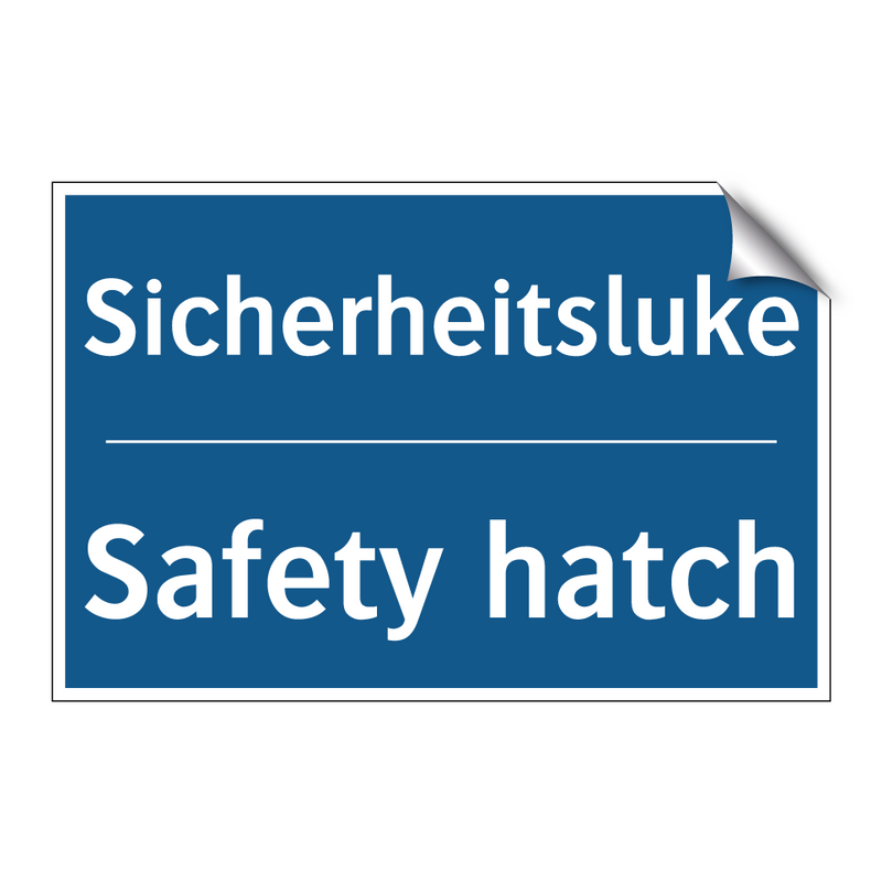 Sicherheitsluke - Safety hatch