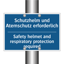 Schutzhelm und Atemschutz erforderlich/.../ - Safety helmet and respiratory /.../