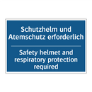 Schutzhelm und Atemschutz erforderlich/.../ - Safety helmet and respiratory /.../