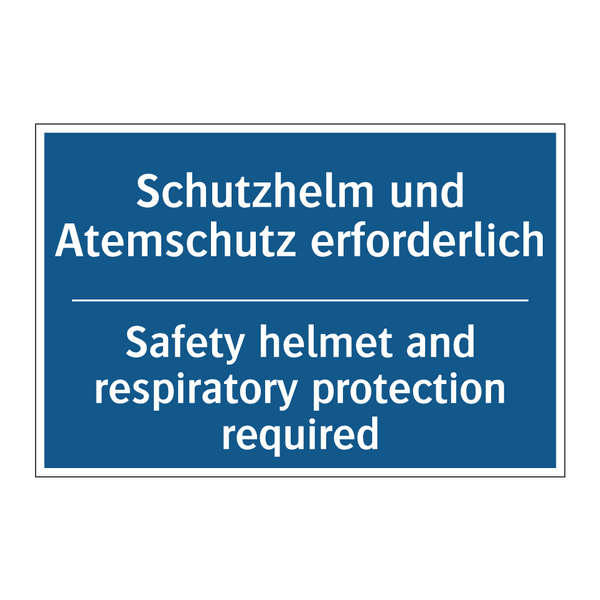 Schutzhelm und Atemschutz erforderlich/.../ - Safety helmet and respiratory /.../