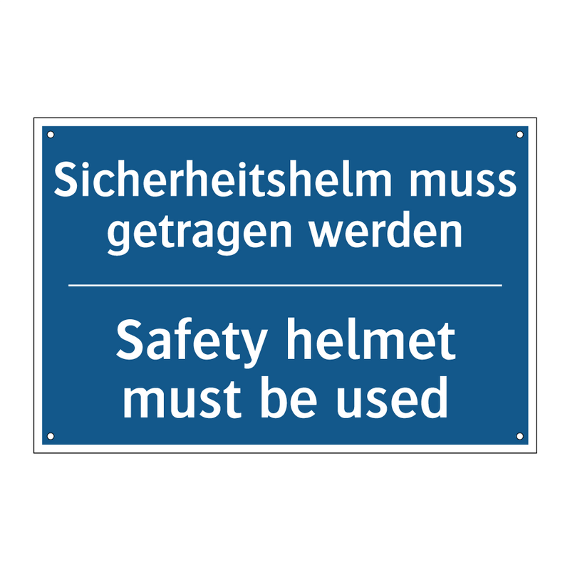 Sicherheitshelm muss getragen /.../ - Safety helmet must be used