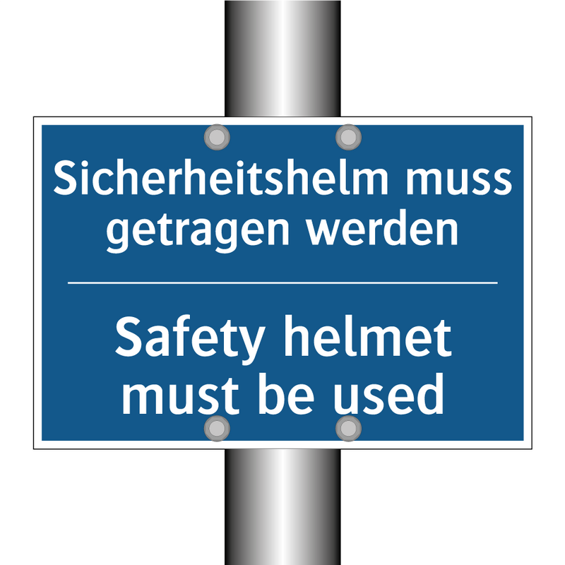 Sicherheitshelm muss getragen /.../ - Safety helmet must be used