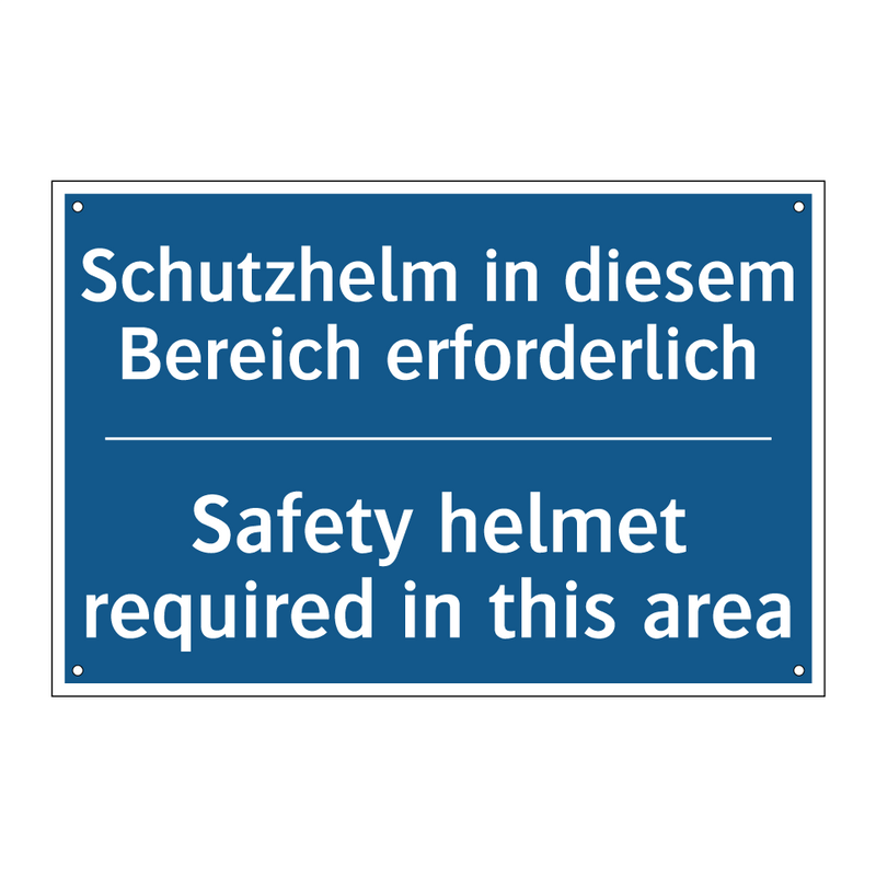 Schutzhelm in diesem Bereich erforderlich/.../ - Safety helmet required in this /.../