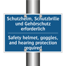 Schutzhelm, Schutzbrille und Gehörschutz /.../ - Safety helmet, goggles, and hearing /.../