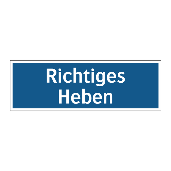 Richtiges Heben