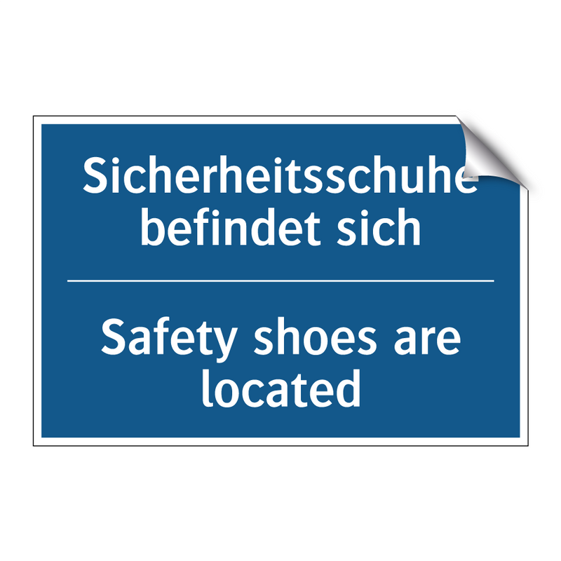 Sicherheitsschuhe befindet sich/.../ - Safety shoes are located