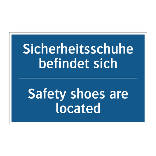 Sicherheitsschuhe befindet sich/.../ - Safety shoes are located