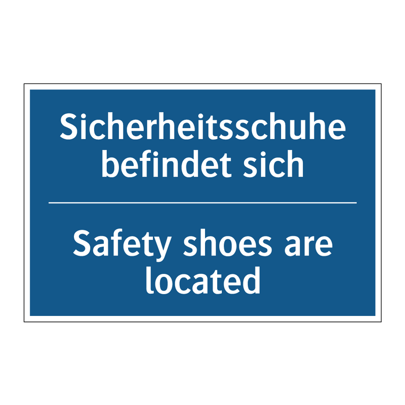 Sicherheitsschuhe befindet sich/.../ - Safety shoes are located