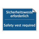Sicherheitsweste erforderlich - Safety vest required
