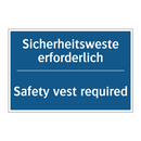 Sicherheitsweste erforderlich - Safety vest required