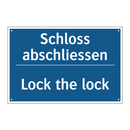 Schloss abschliessen - Lock the lock