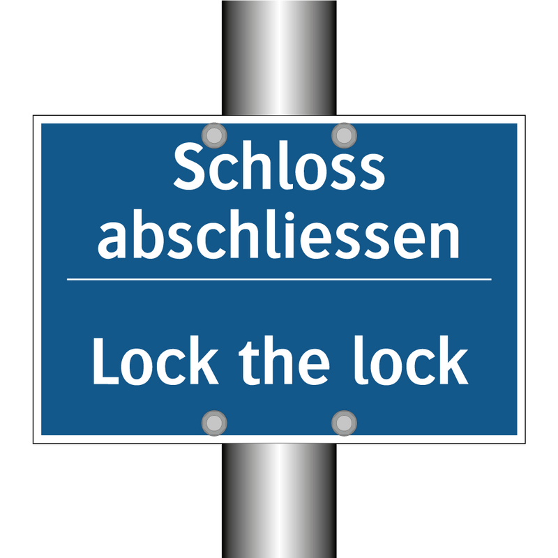 Schloss abschliessen - Lock the lock