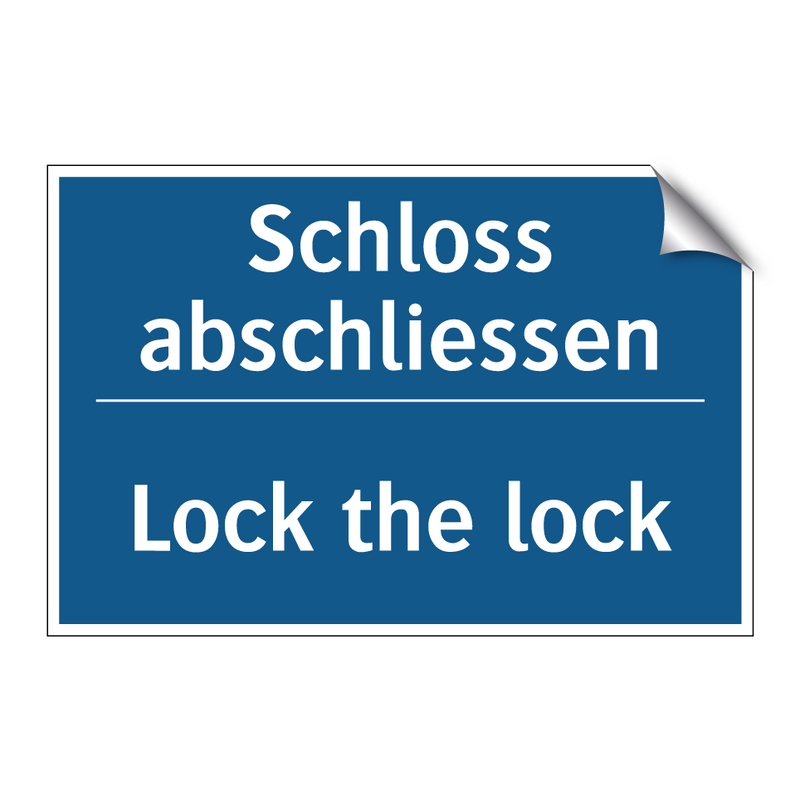Schloss abschliessen - Lock the lock