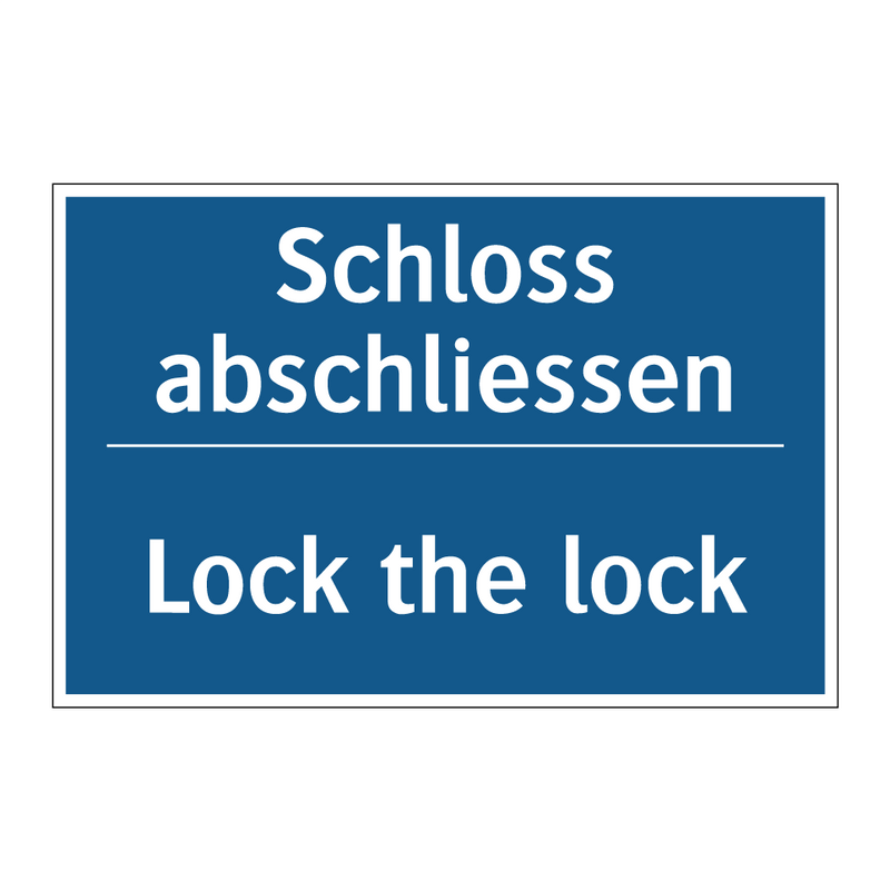 Schloss abschliessen - Lock the lock