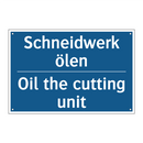 Schneidwerk ölen - Oil the cutting unit