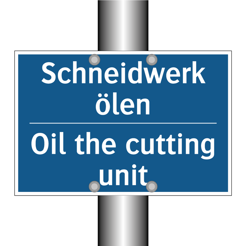 Schneidwerk ölen - Oil the cutting unit