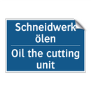 Schneidwerk ölen - Oil the cutting unit