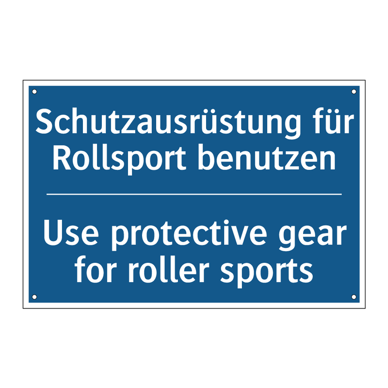 Schutzausrüstung für Rollsport /.../ - Use protective gear for roller /.../