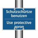 Schutzschürtze benutzen - Use protective apron