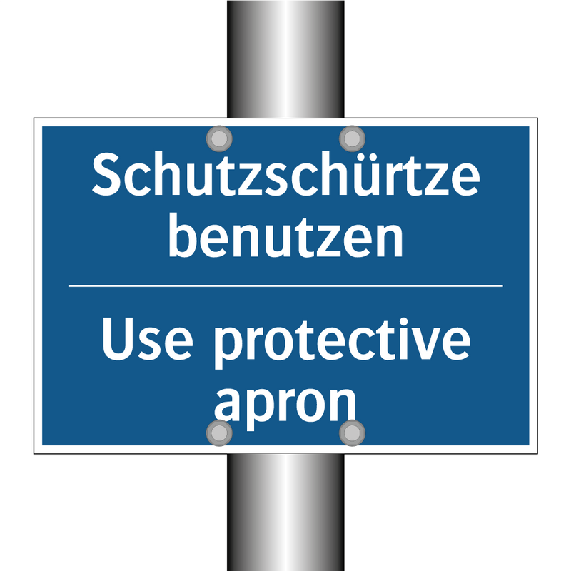 Schutzschürtze benutzen - Use protective apron