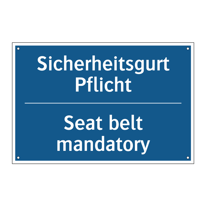 Sicherheitsgurt Pflicht - Seat belt mandatory