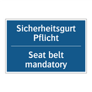 Sicherheitsgurt Pflicht - Seat belt mandatory