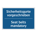 Sicherheitsgurte vorgeschrieben/.../ - Seat belts mandatory