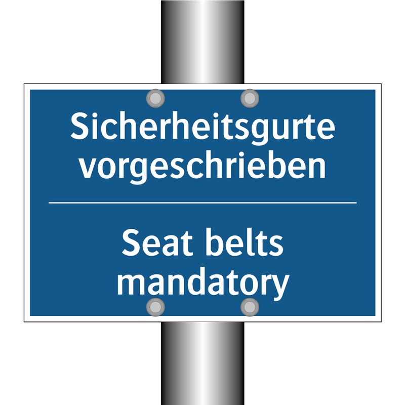 Sicherheitsgurte vorgeschrieben/.../ - Seat belts mandatory