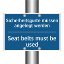 Sicherheitsgurte müssen angelegt /.../ - Seat belts must be used