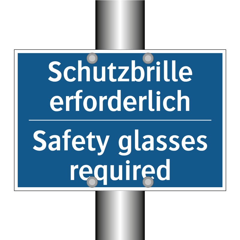 Schutzbrille erforderlich - Safety glasses required
