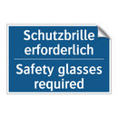 Schutzbrille erforderlich - Safety glasses required