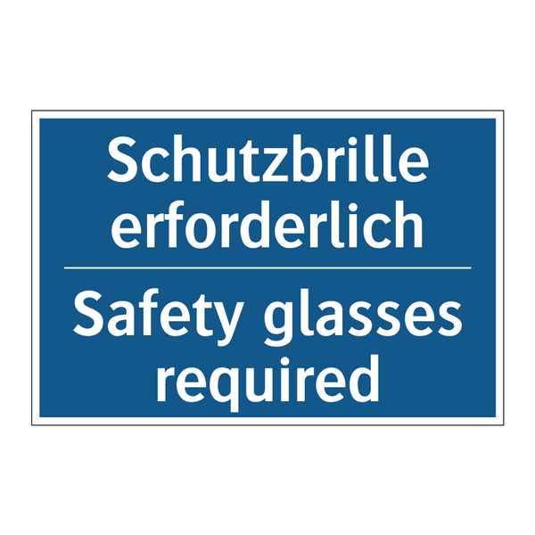 Schutzbrille erforderlich - Safety glasses required